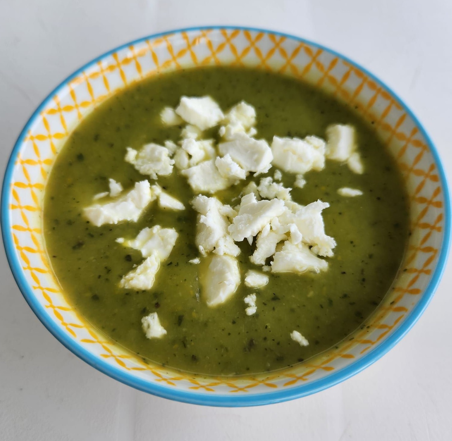 Soupe froide courgettes et menthe